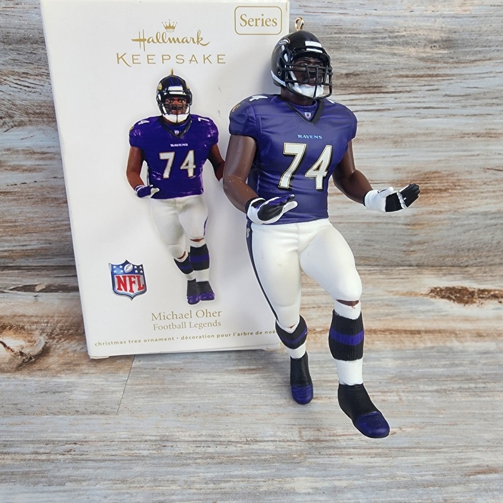 Hallmark Keepsake 2012 Michael Oher Baltimore Ravens NFL Football Ornament
